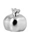 JK Home Decoration Silver Ceramic Tabletop Pomegranate Lucky Charm 5x5cm 6 Pieces