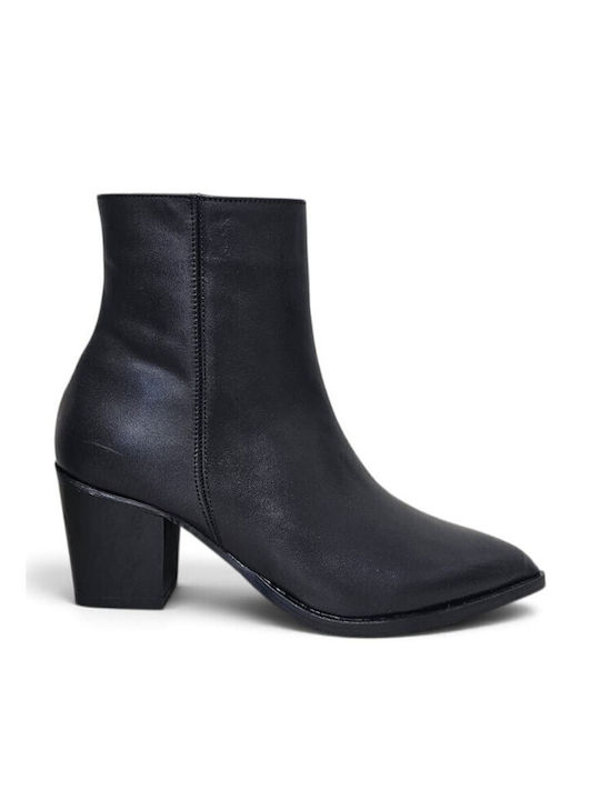 Mago Shoes Mago Кожени Дамски Боти Черни