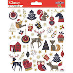 Elegante Weihnachtsaufkleber 15 x 17 cm 212029