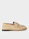 Damen-Loafer aus Leder in Braun