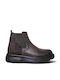 Braune Herrenlederstiefel 313128-5-KAFFEE