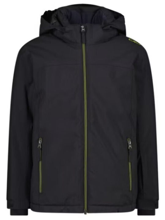 CMP Kurze Kinder-Casualjacke mit Kapuze Schwarz