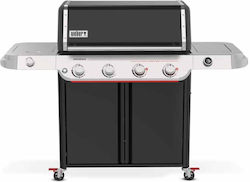 Weber Genesis E-435 Gas Grill with Cast Iron Grates, 4 Burners, 20.4 kW and 3.52 kW Side Burner Weber Genesis E-435 Gas Grill with Cast Iron Grates, 4 Burners, 20.4 kW and 3.52 kW Side Burner