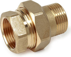 Straight Union Giacomini R18y006 1 1/4” Internal Thread X 1 1/4” External Thread Hvac Potable Water Solar Installations Brass