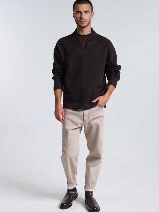 P/Coc Мъжки дънков панталон Slim Fit в бежов цвят