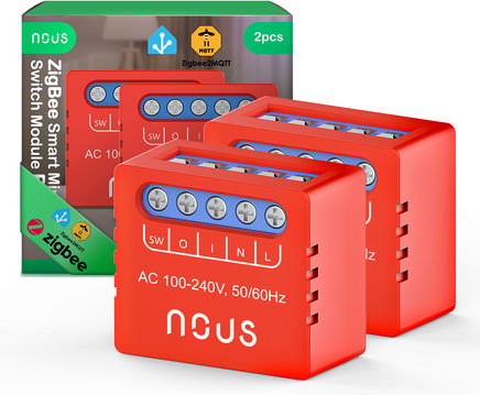 Nous Интелигентен ключ с 1 канал Bluetooth и ZigBee 8,5 A с дистанционно управление, 2 бр