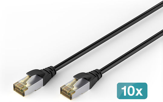 Digitus U/UTP Cat.6a (Gigabit) Καλώδιο Δικτύου Ethernet εξωτερικού χώρου 10m Μαύρο