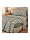 Astron Italy Elisa Semi-Double Fitted Sheet Set 120x200+30cm Olive (3pcs)