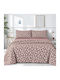 Astron Italy Elisa King Size Bed Sheet Set 260x280 cm Dusty Pink (4 Pieces)