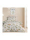 Das Home Single Sheet Set with Elastic Band Made of Cotton & Polyester Beige 170x260cm