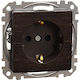 Schneider Electric Sedna Design Single Power Socket Brown