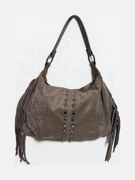 Knitted Women's Hobo Bag Suede Puro