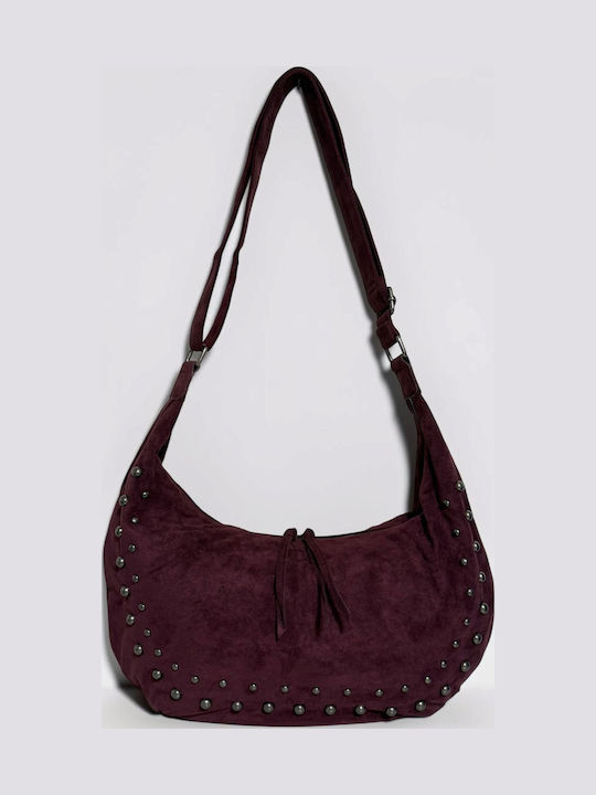 Eliza Women's Hobo Bag Suede Burgundy