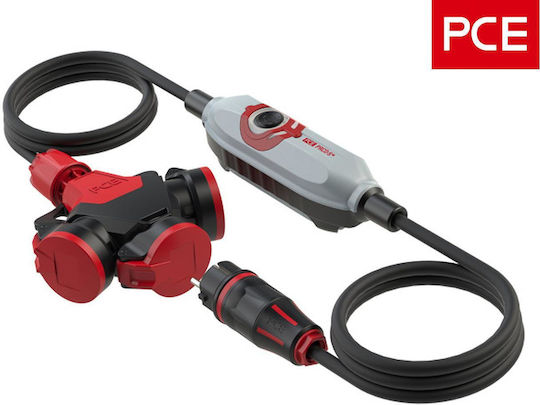 Extension Cord Cable with 3m Length, 3 x 1.5mm² Cross Section and Waterproof Grounding