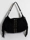 Knitted Women's Hobo Bag Suede Black