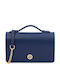 Opera Dark Blue Leather Women's Clutch