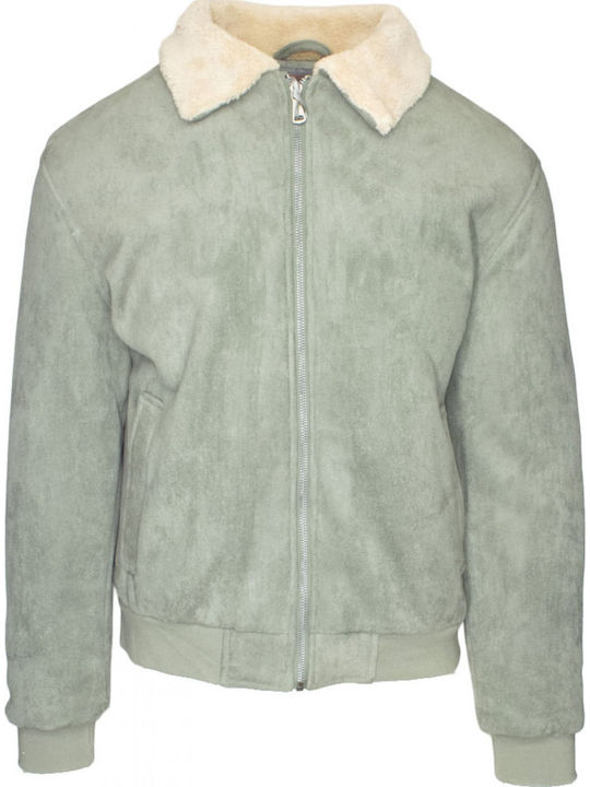 Μπουφάν Bomber Suede-green