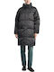 Long Women's Winter Puffer Jacket Charcoal