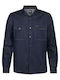 Long Sleeve Blue Denim Shirt