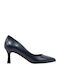 Blue Leather Heels