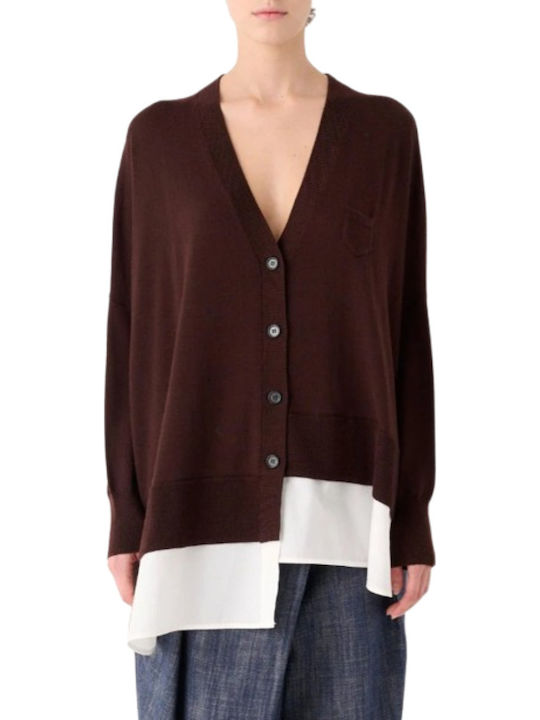 Women's Knitted Brown Cardigan