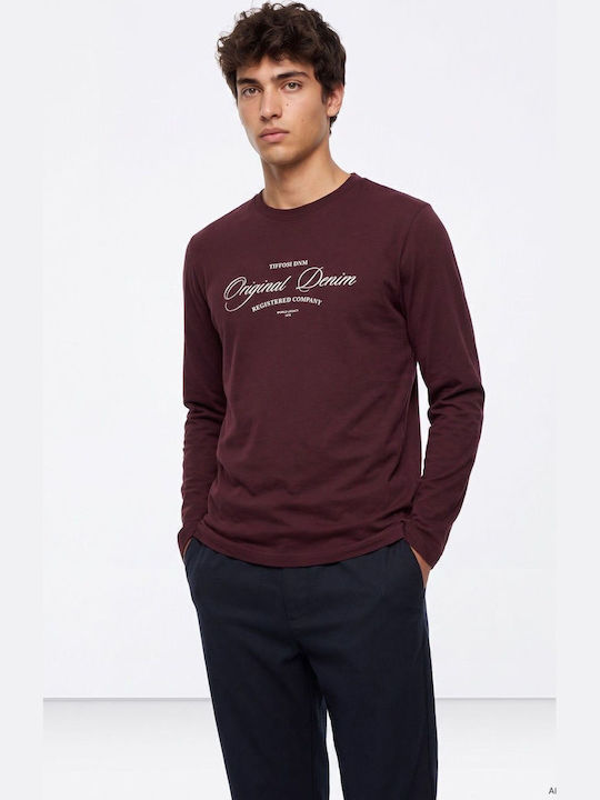 Tiffosi Langarmshirt Dunkelbraun