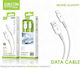 Green Lyca Braided Cable USB-C Male - USB-A Green 1.2m GL69697