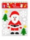 Festive Xmas Αυτοκόλλητα Τζαμιού 20x19.5cm Santa Claus Trees