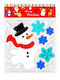 Festive Xmas Αυτοκόλλητα Τζαμιού 20x19.5cm Snowman Snowflake