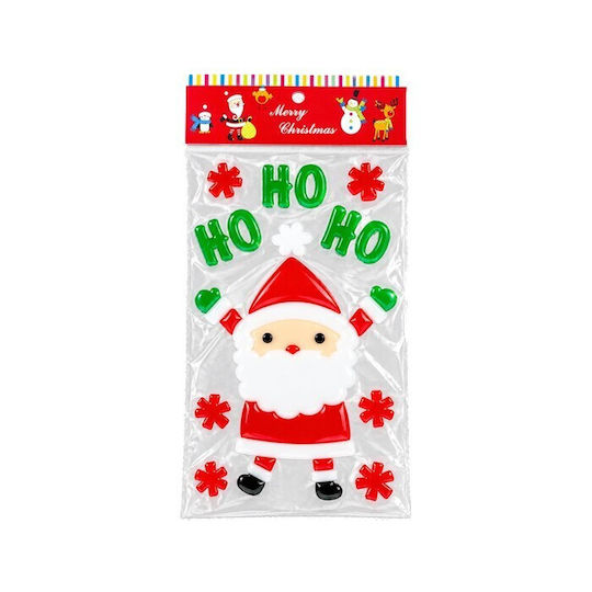 Christmas Window Stickers with Santa Claus, Reindeer, Snowman and Tree Design 15x26 cm