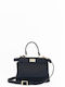 Leather Women's Satchel Bag Black