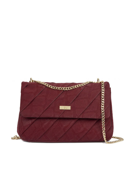 Veta Margaret Women's Flap Bag Burgundy