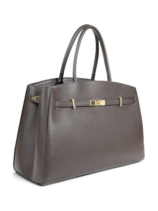 Passaggio Leather Leather Women's Tote Bag Choc...