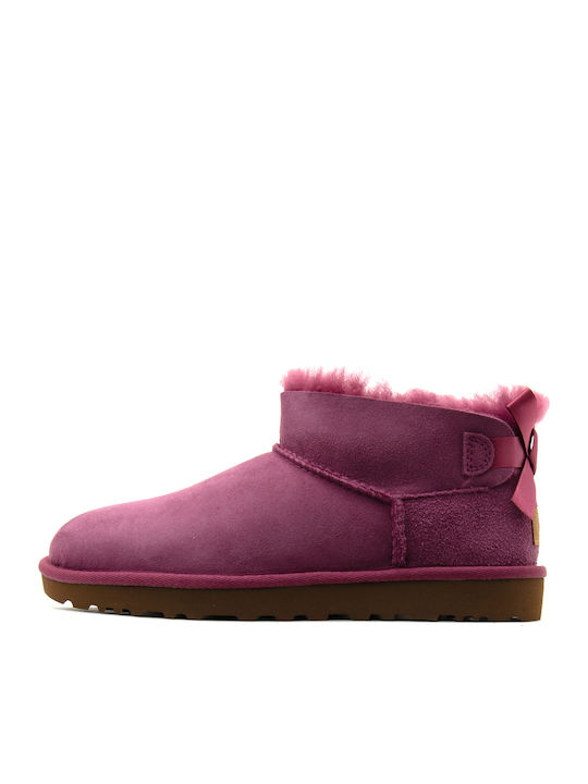 UGG Ultra Mini Bailey Bow Велурени Дамски Боти ...