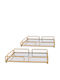 Zaros Decorative Tray S/2 Rectangular with Mirror