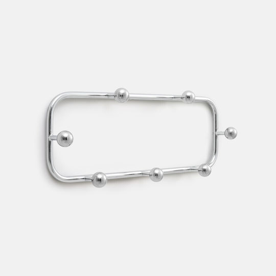 La Redoute Interieurs 7-Position Silver Metal Wall Hanger 69x22cm