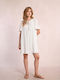 Sommerliches Weißes Mini-Hemdkleid