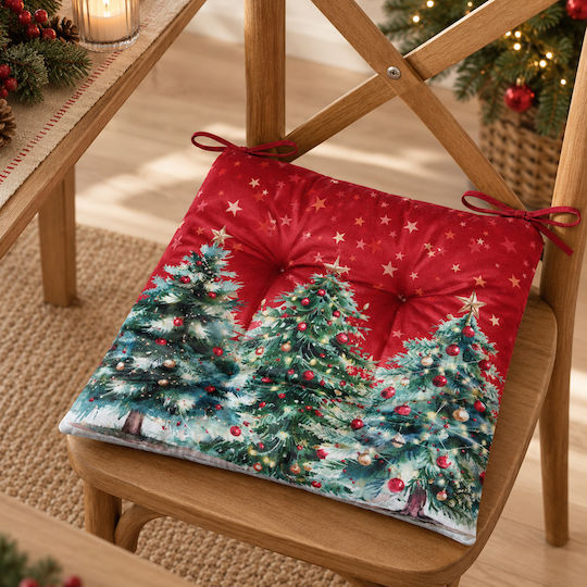Christmas Chair Cushion 38x38 S-f Christmas Multicolore Ce324008