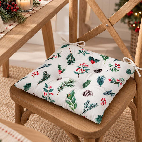 Christmas Chair Cushion 38x38 S-f Christmas Vert Ce324007