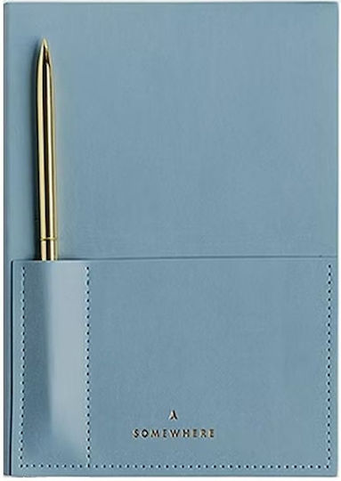 Notizbuch B5 Liniert mit Stifthalter Blau