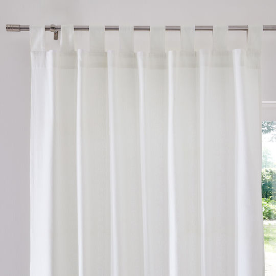 La Redoute Interieurs Cotton Tab Top Curtain 135x220 cm