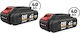 CAT 2er-Set Lithium-Werkzeugakkus 18 V mit 4 Ah Kapazität