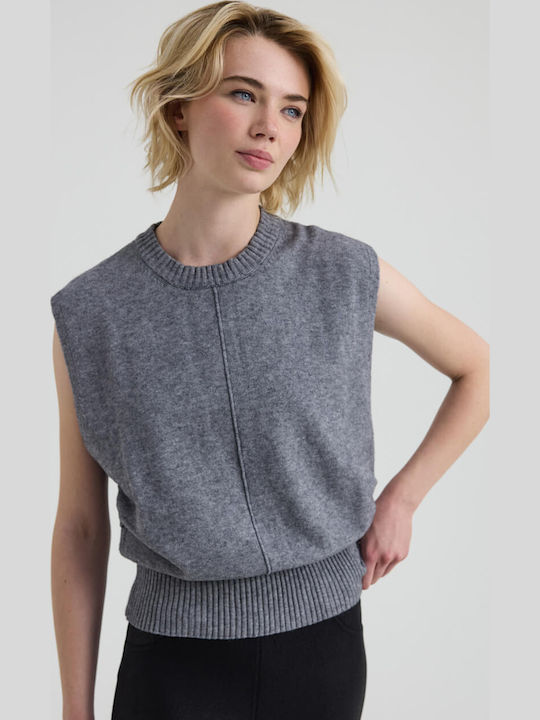 Winter Women's Sleeveless Tunic Grey