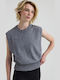 Winter Women's Sleeveless Tunic Grey