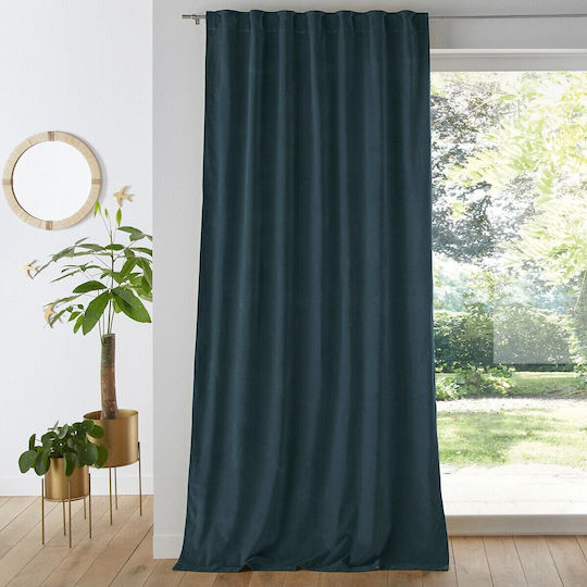 La Redoute Interieurs Vorhang mit Tunnel Samtvorhang mit Verdeckten Schlaufen 135x300 cm