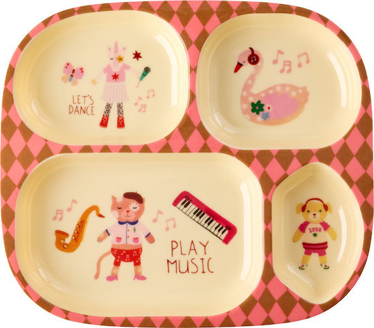 Rice Rosa Kinder-Essteller aus Melamin