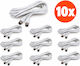 TV-Kabel 5 m Stecker Buchse Weiß 10 Stück