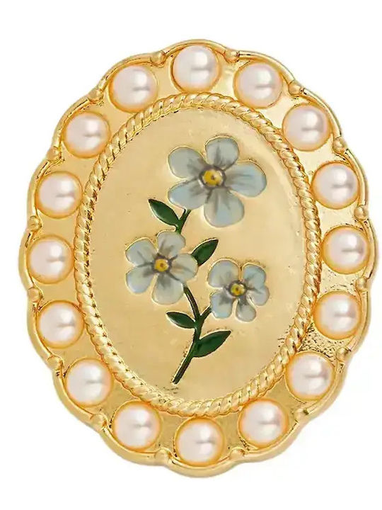 Fable Yellow Gold Flower Pin
