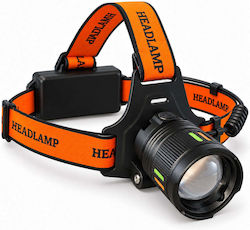 Digikalax 2-in-1 Headlamp Rotating Zoom White Red Rear Light Usb Black-orange