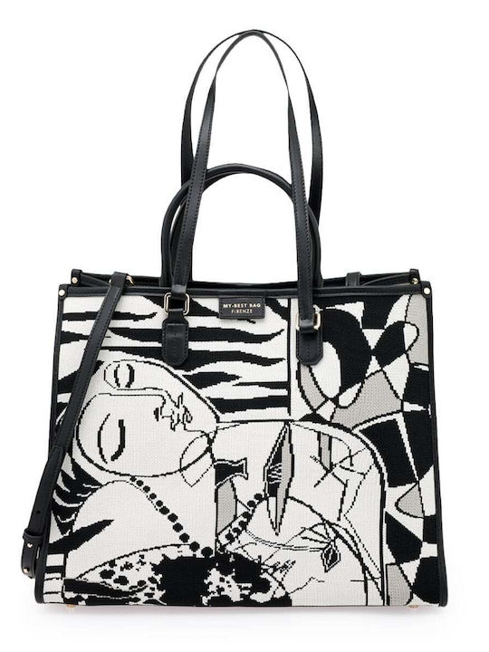 Atena Women's Tote Bag Black / Off White
